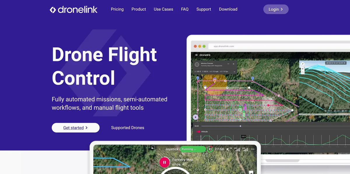 DronLinkのサイト画像